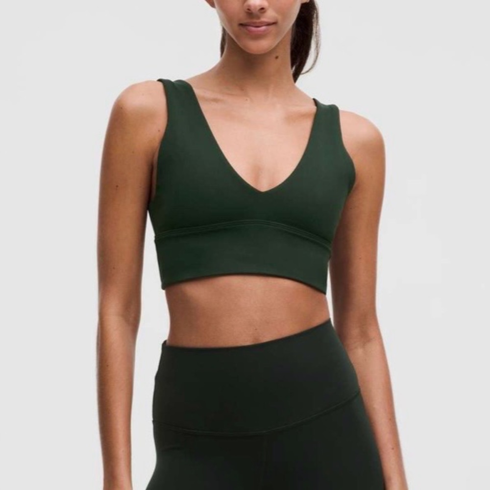 Lululemon Align V-Neck Bra Tank Rainforest Green Size 6